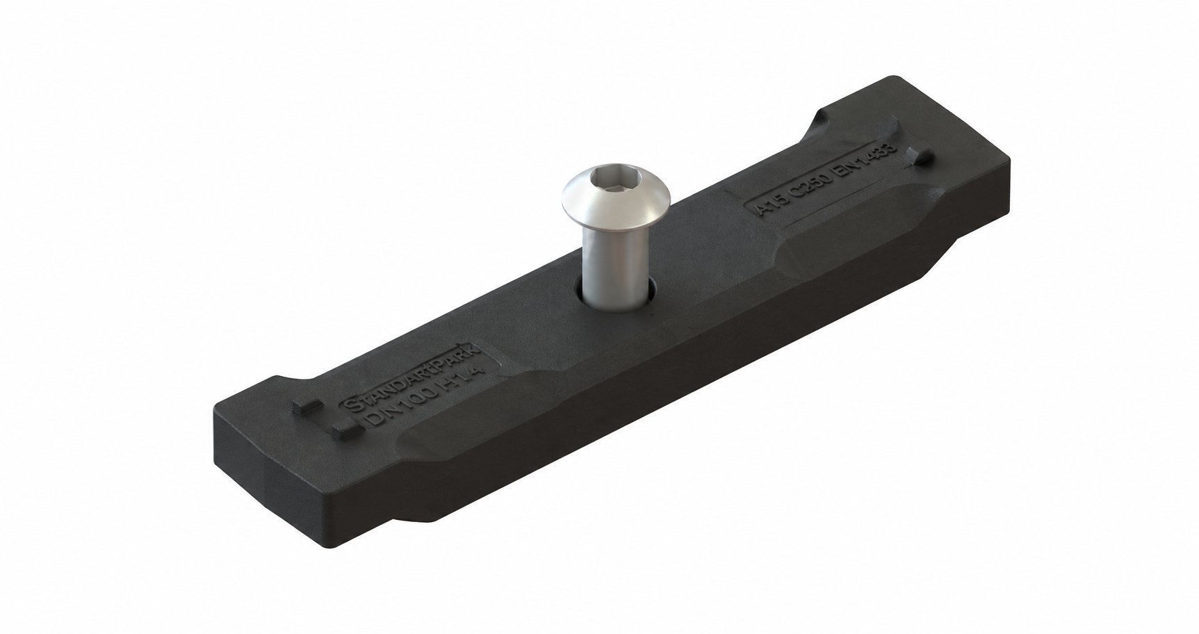 Крепёж центральный пластиковый для лотка DN100 PolyMax (М835)