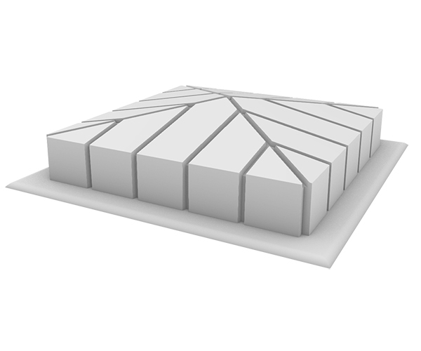 Форма для навершия «Клинкер (5 кирпичей)» (300x300x80)