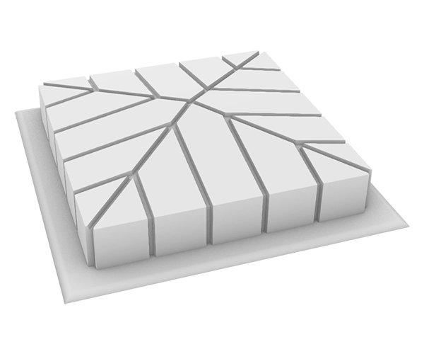 Форма для навершия «Клинкер (5 кирпичей)» (300x300x80)