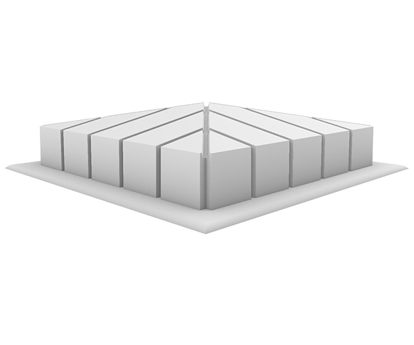 Форма для навершия «Клинкер (5 кирпичей)» (300x300x80)
